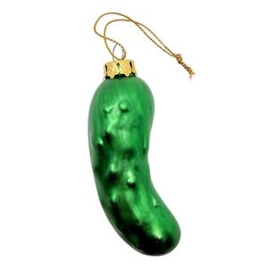 Vintage Glass Pickle Christmas Tree Ornament